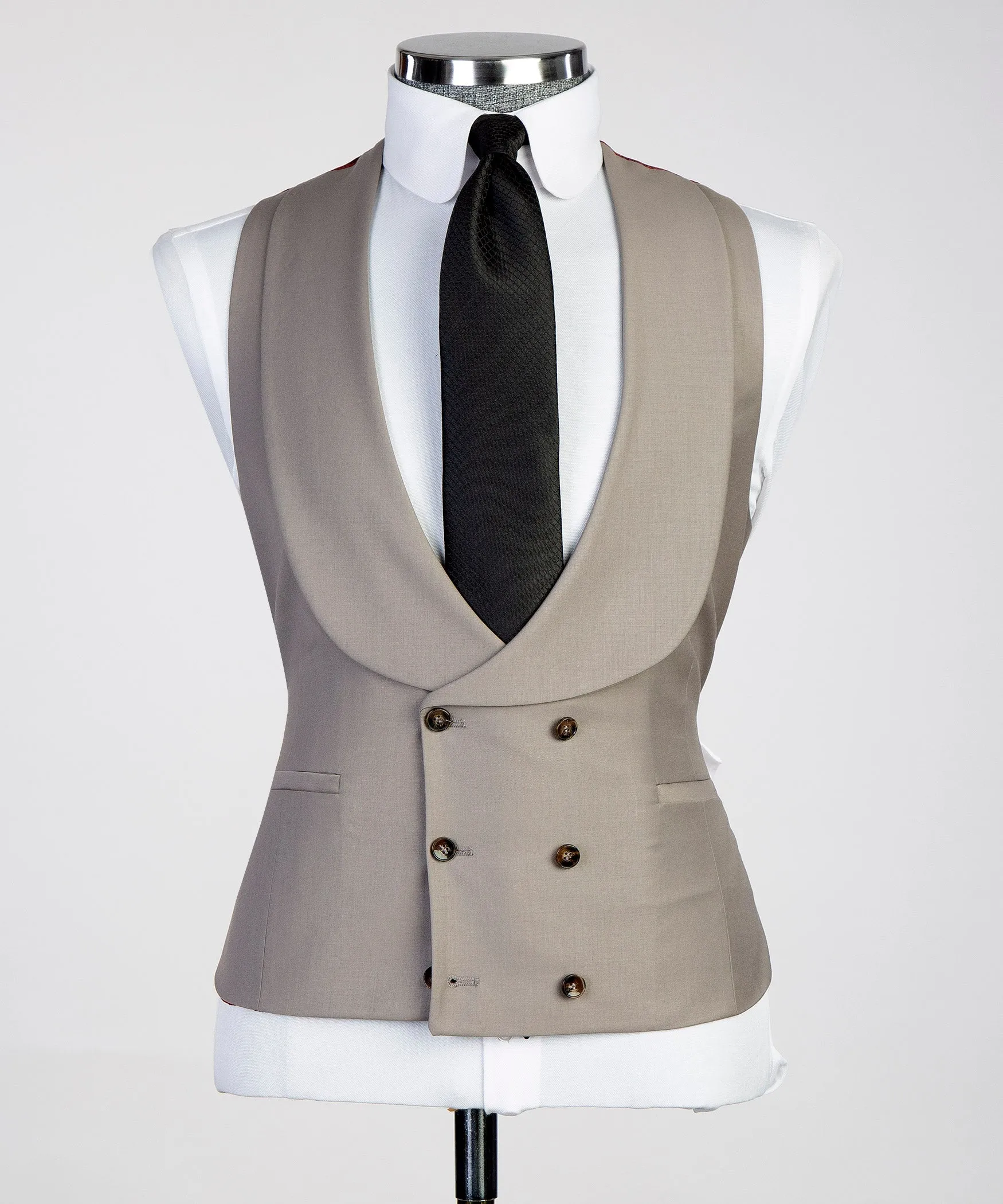 3 Piece Mens Grey Tuxedo