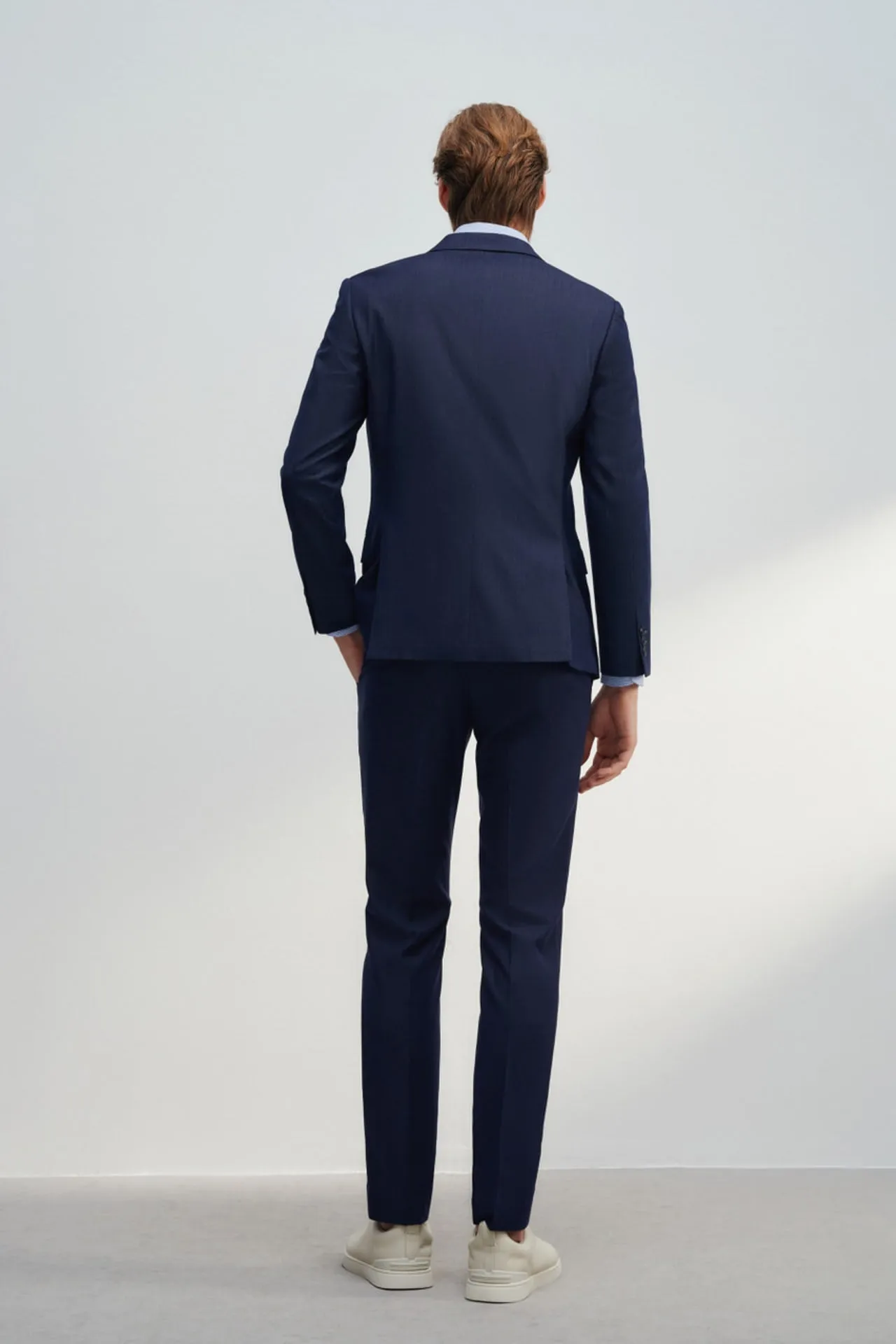 Anti-Bacterial Slim Fit Textured Suit Blazer