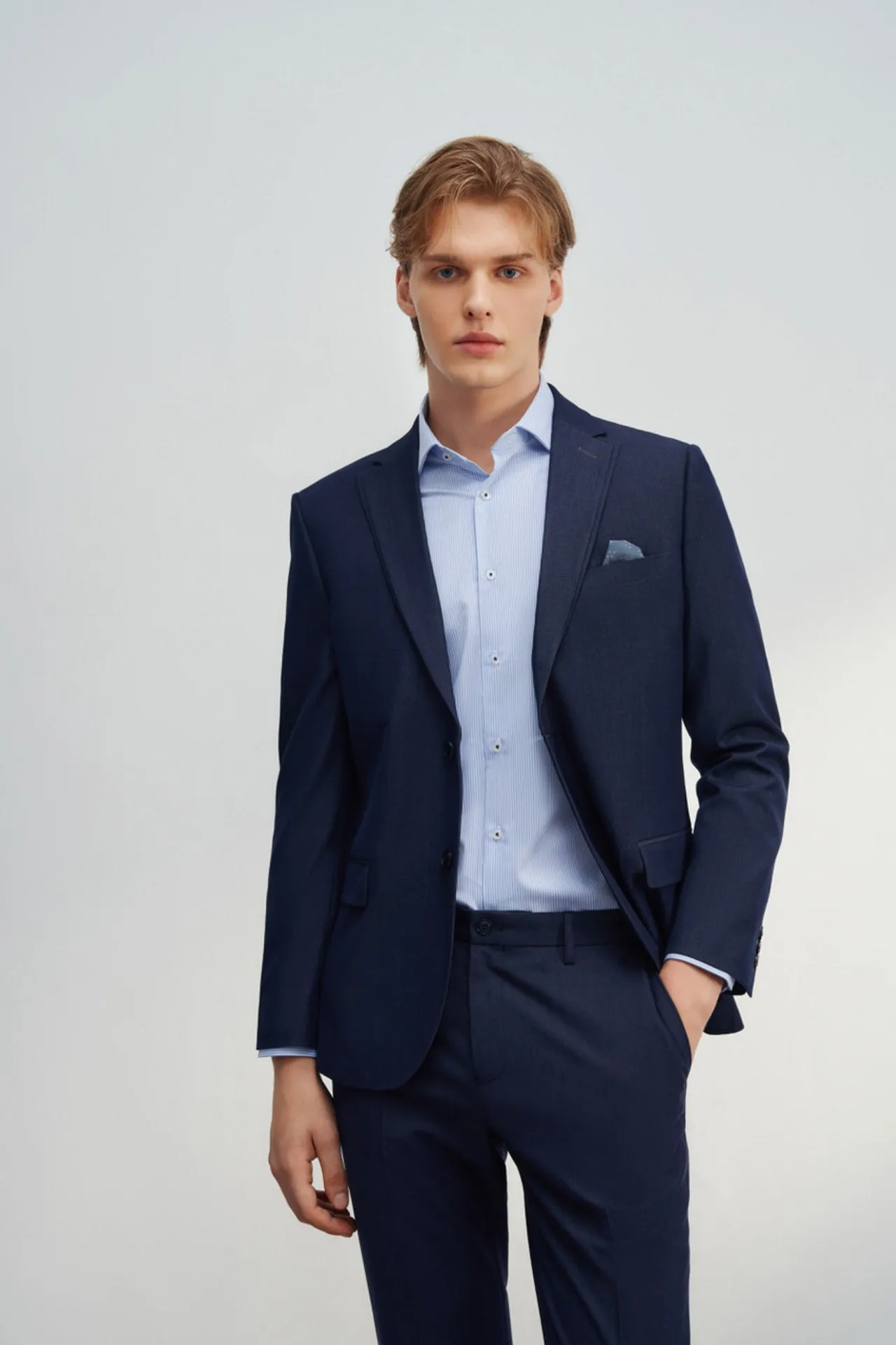 Anti-Bacterial Slim Fit Textured Suit Blazer