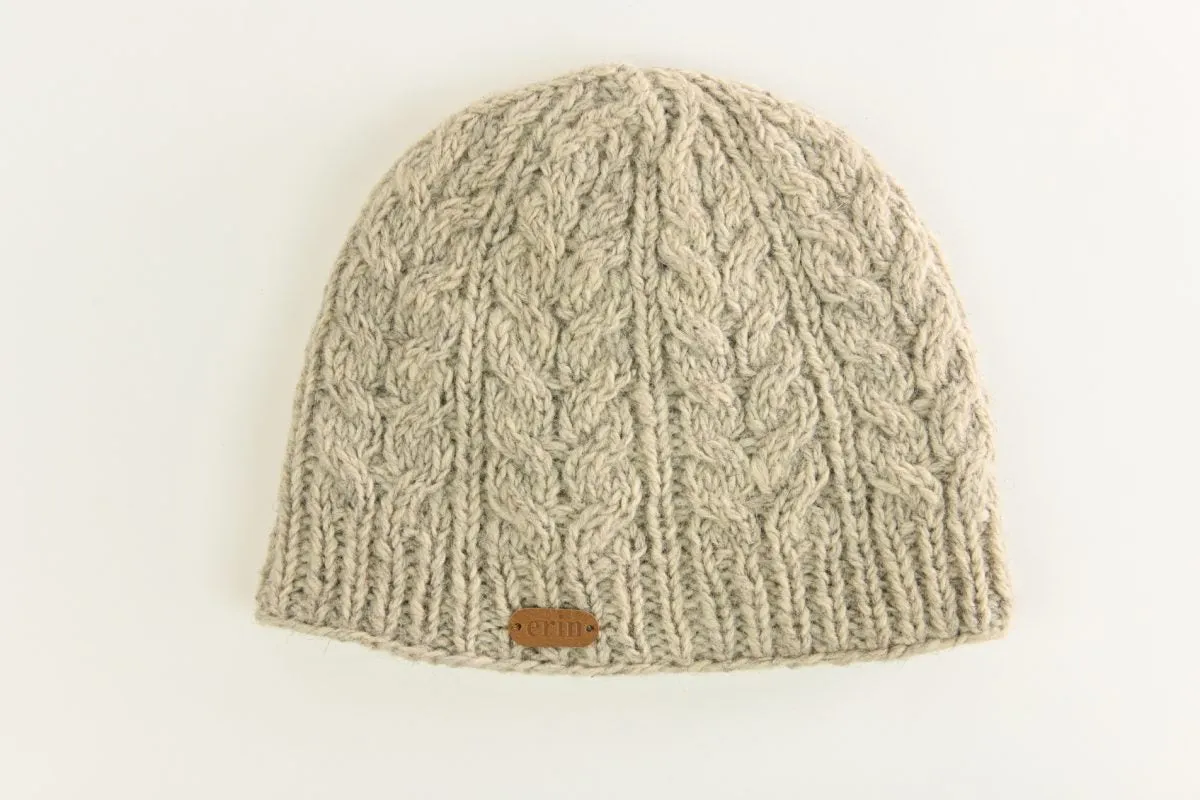 Aran Cable Pullon Hat - Oatmeal