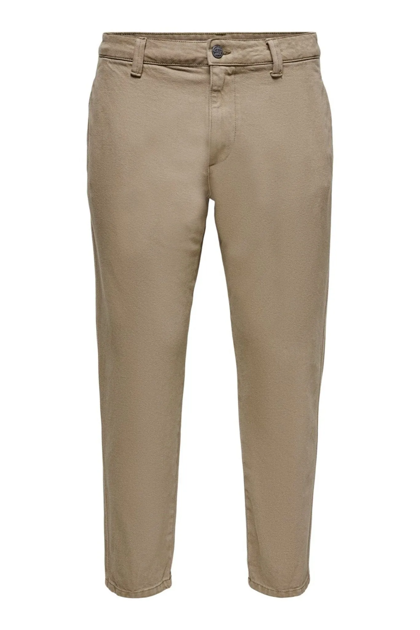 Avi Beam Chino Twill Trousers - Shitake