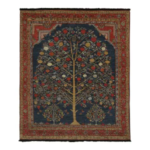 Blue Traditional Wool Rug - 8'2" x 9'10"