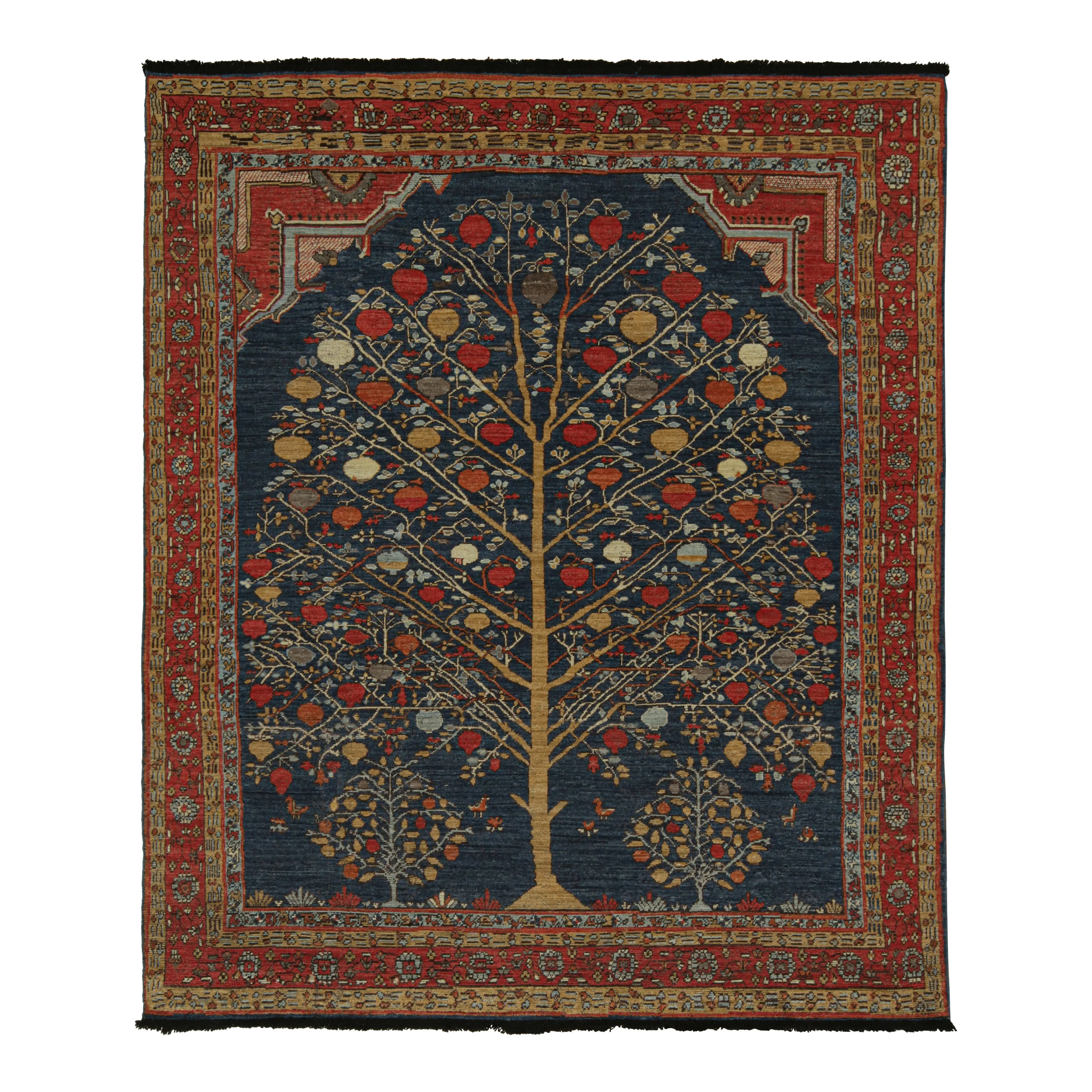 Blue Traditional Wool Rug - 8'2" x 9'10"