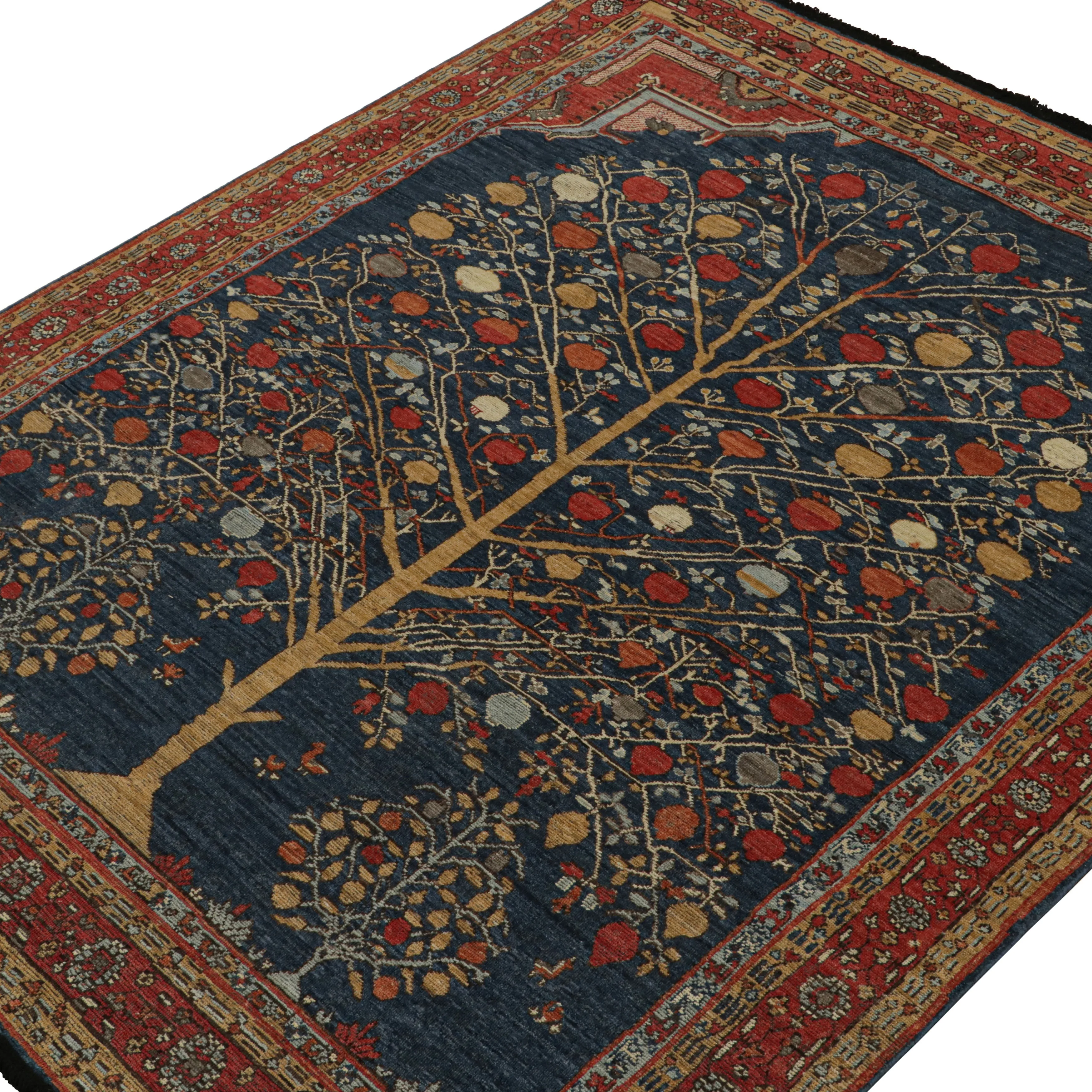 Blue Traditional Wool Rug - 8'2" x 9'10"