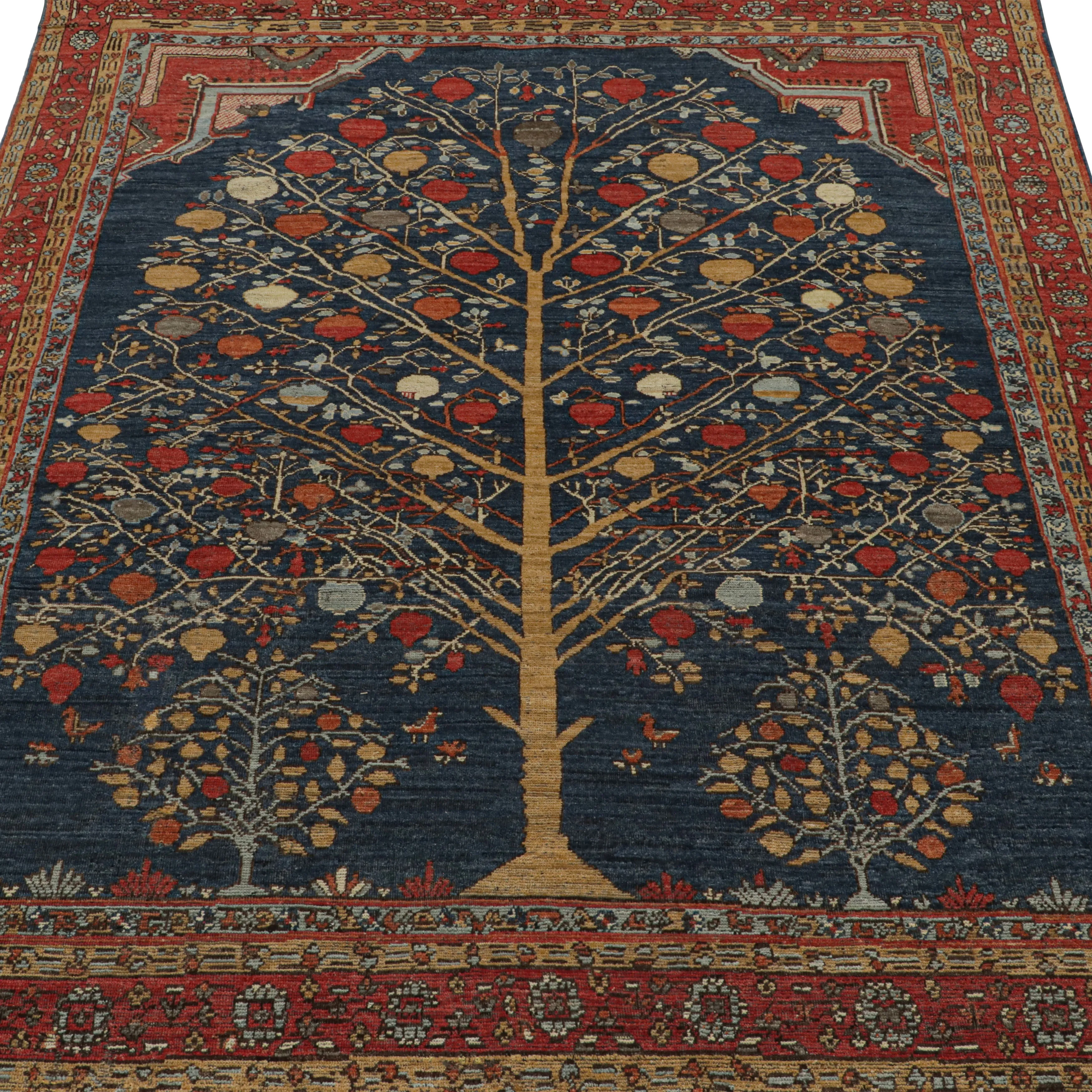 Blue Traditional Wool Rug - 8'2" x 9'10"