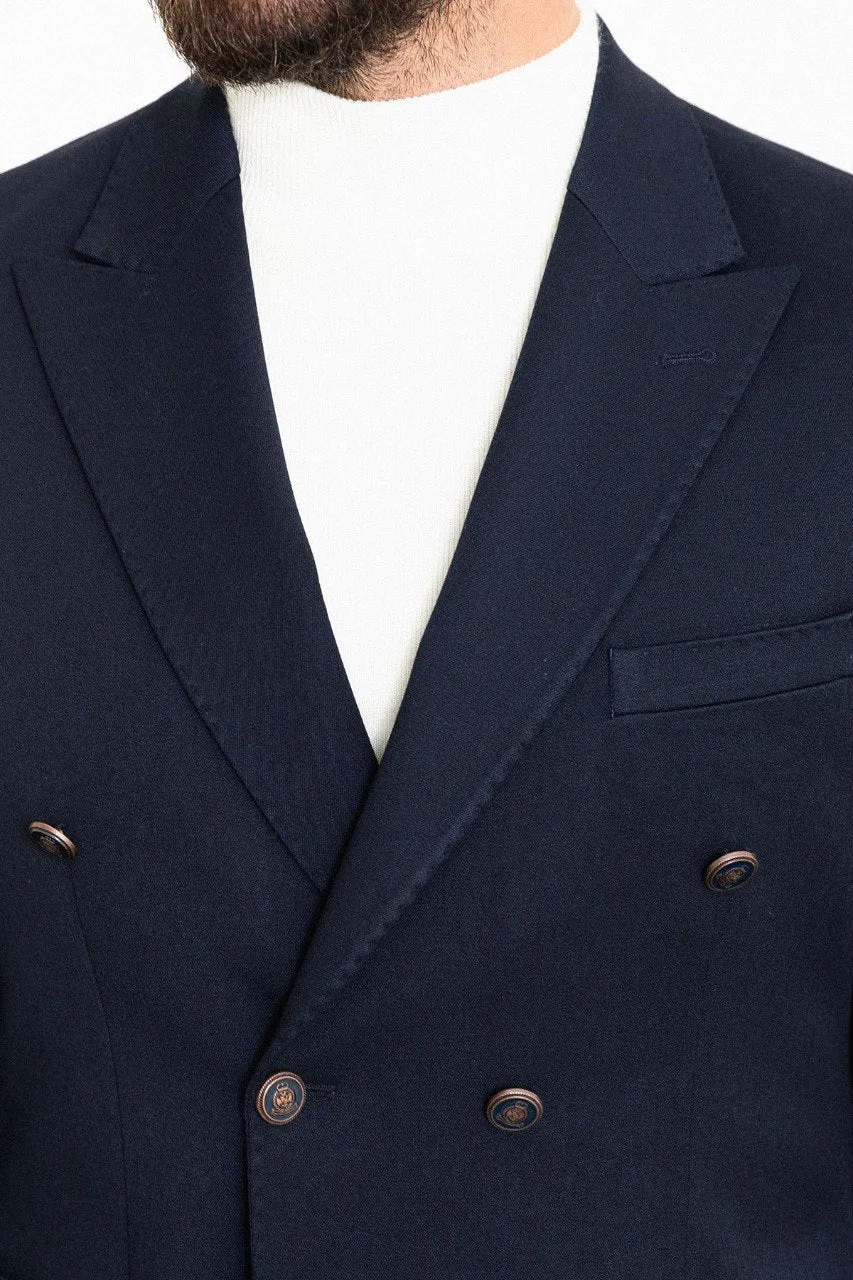 Bojoni Torretta Slim Fit Double и Navy Blue Blazer