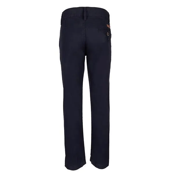 BOYS NAVY BLUE TWILL BASIC TROUSER