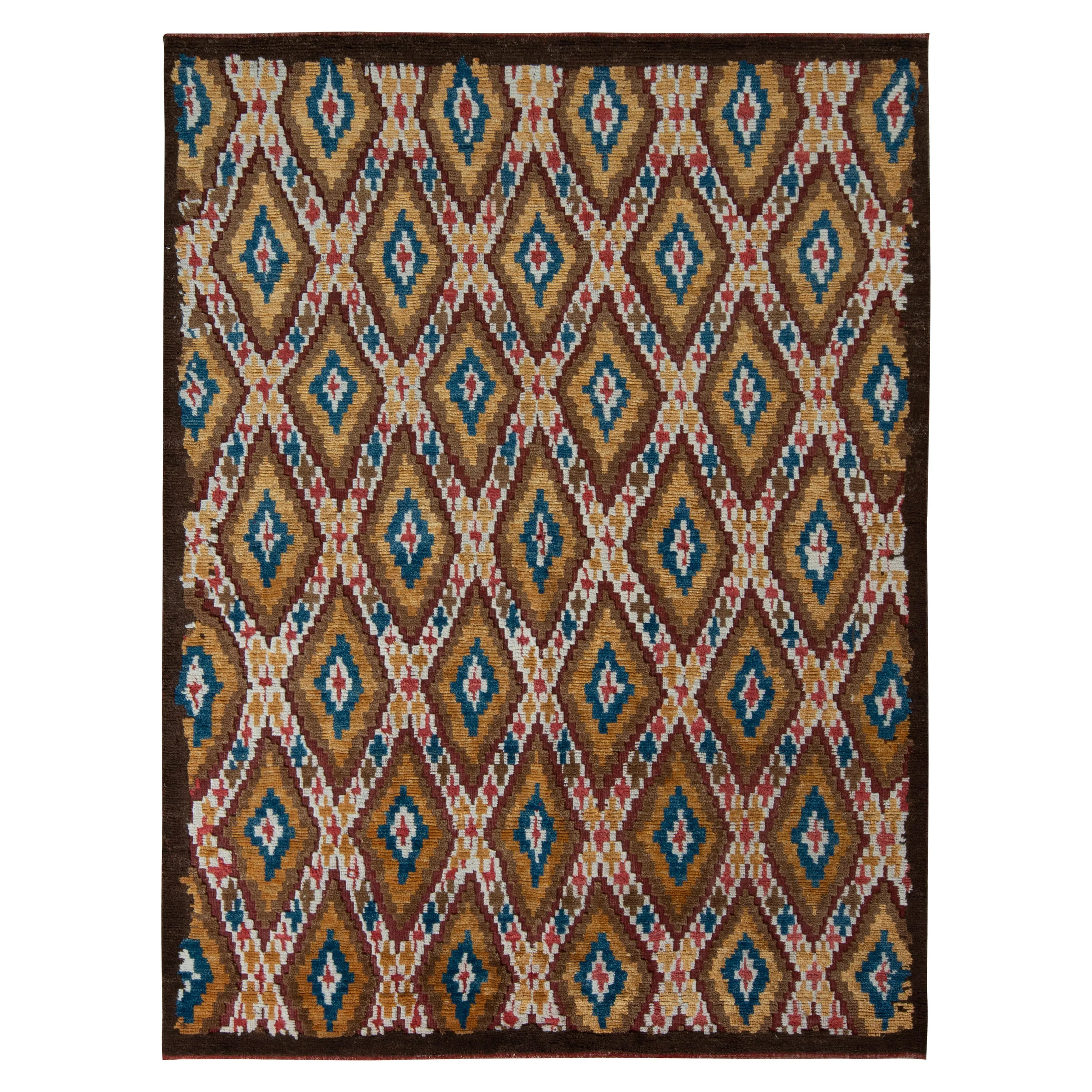 Brown Moroccan Wool Rug - 6'4" x 8'4"