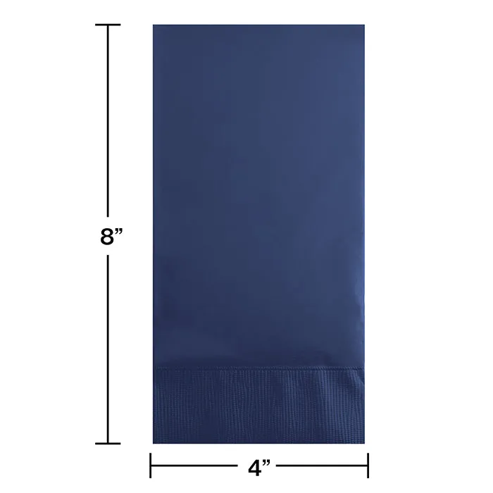 Bulk Navy 3 Ply Guest Towels (192 per Case)