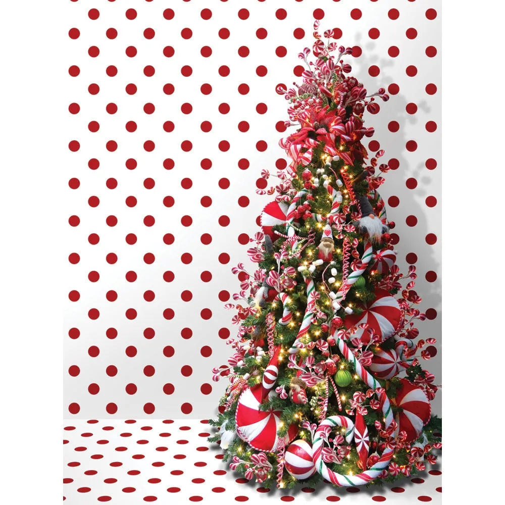 Candy Cane Christmas Backdrop