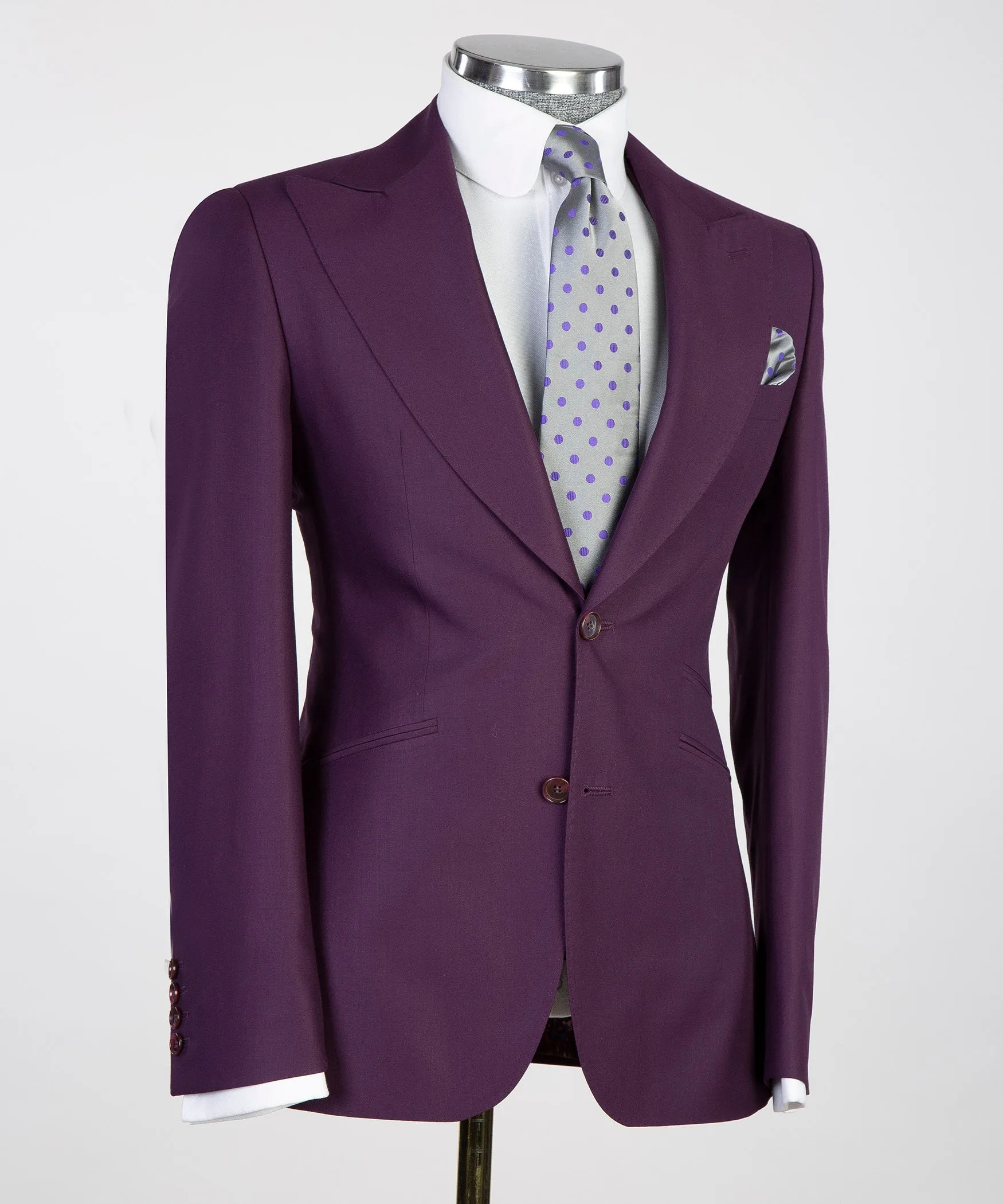 Classic Business Maroon Suit Men