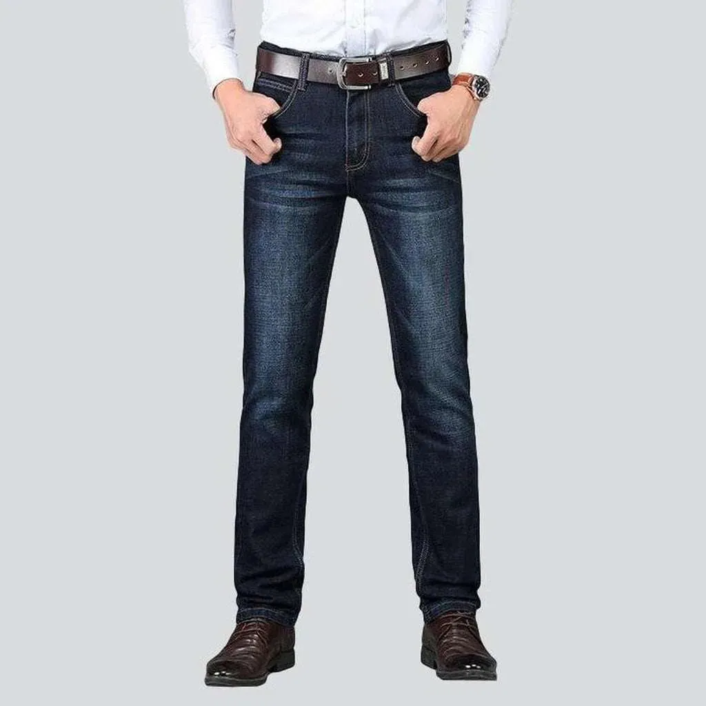 Dark blue regular men's jeans