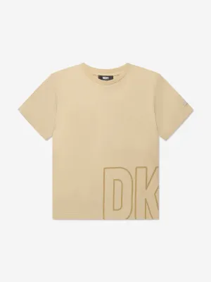 DKNY Kids Logo T-Shirt in Beige