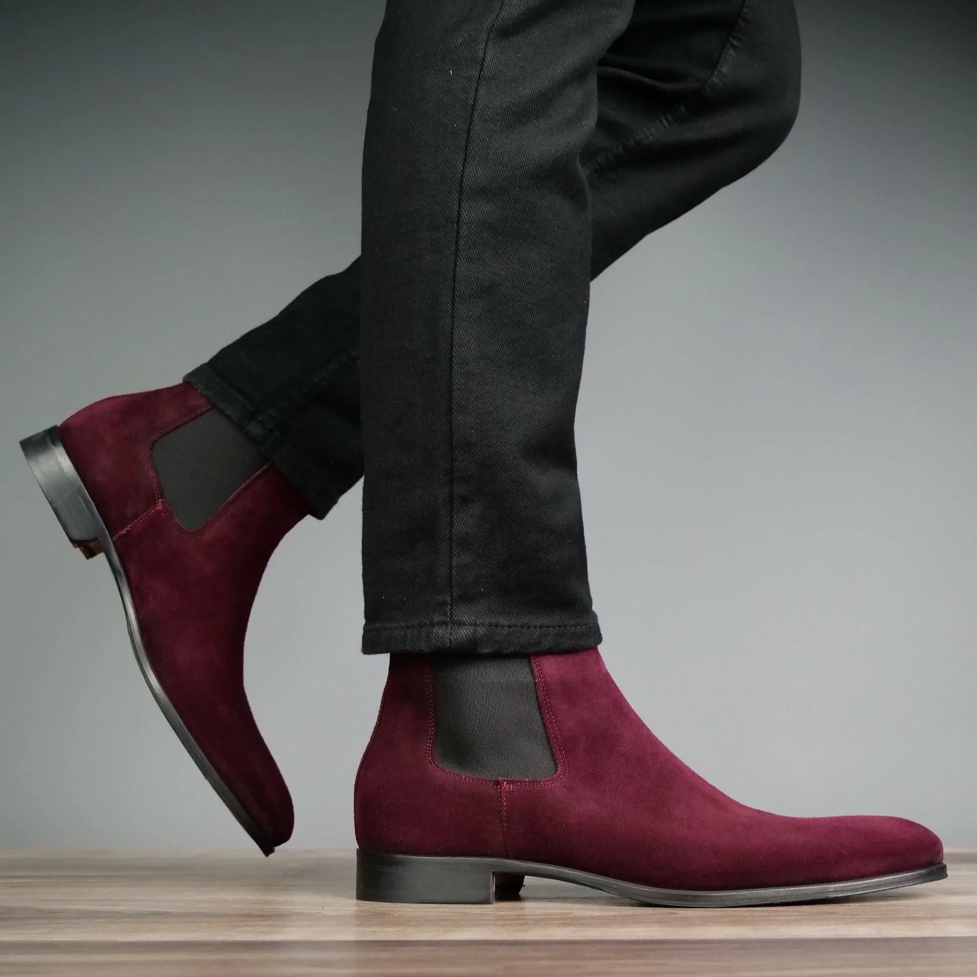 Eastwood Chelsea Boot Burgundy Suede