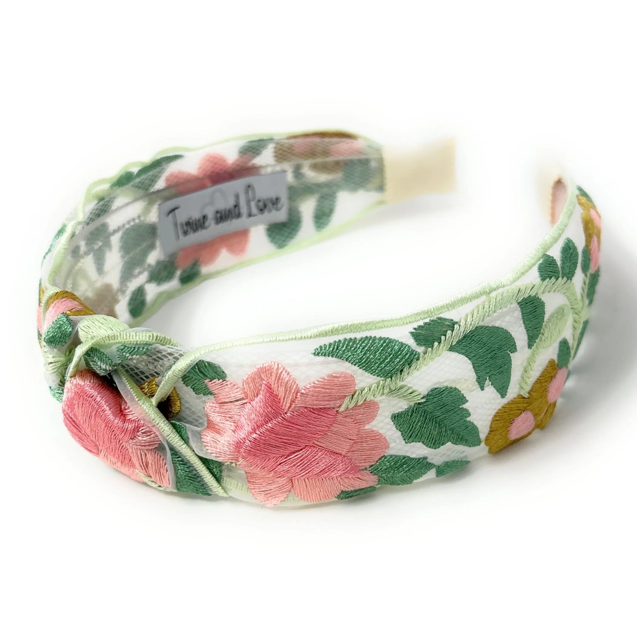 Emma Embroidered Sheer Knot Headband