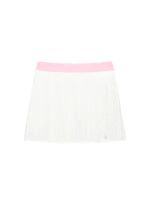 Essential Woven Pleats Skirt- Off White