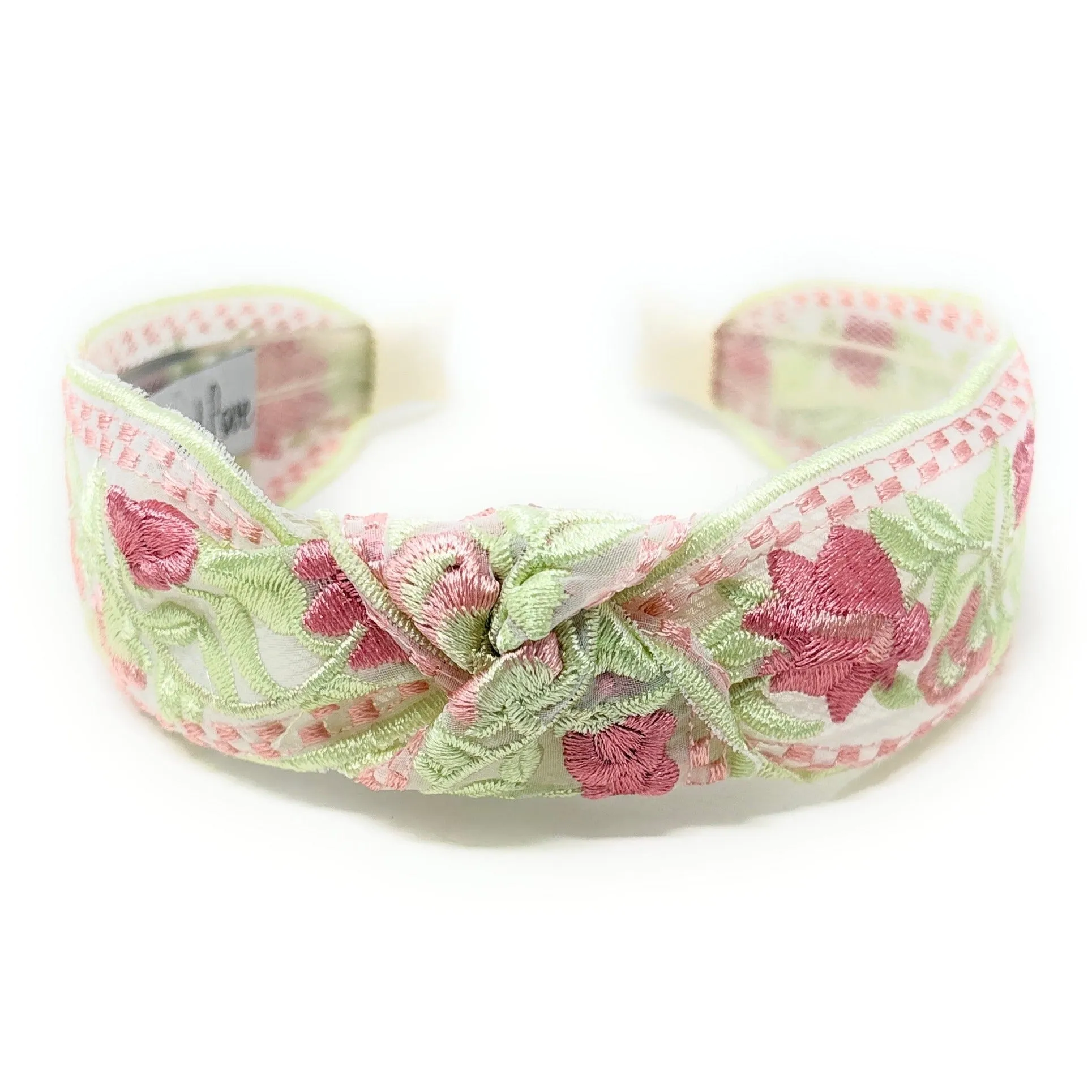 Everly Embroidered Sheer Knot Headband