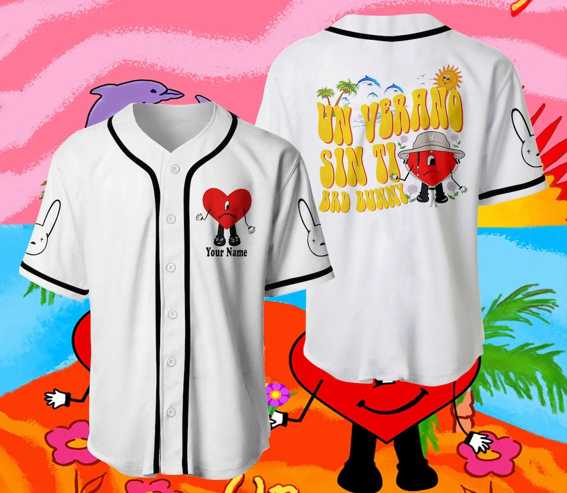 Exclusive Bad Bunny Jersey, Un Verano Sin Ti Jersey, Puerto Rico, Kids Summer Baseball Jersey, Bad Bunny Summer Shirts, Bad Bunny Jersey 4