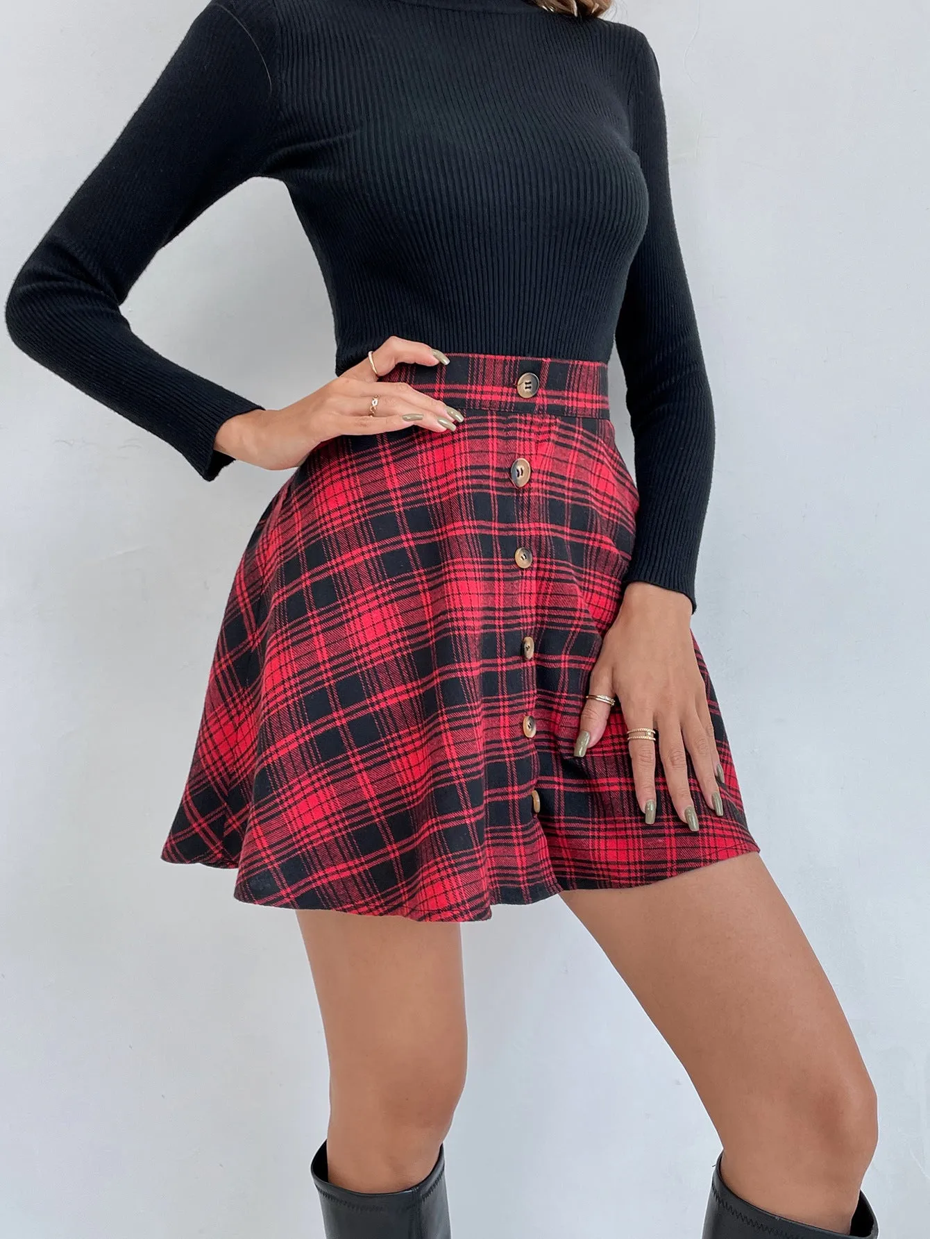 Fashion corduroy high waist skirt autumn and winter