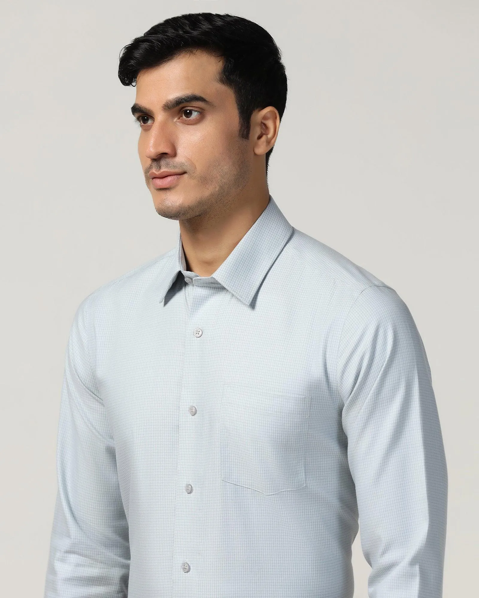 Formal Grey Check Shirt - Zoi