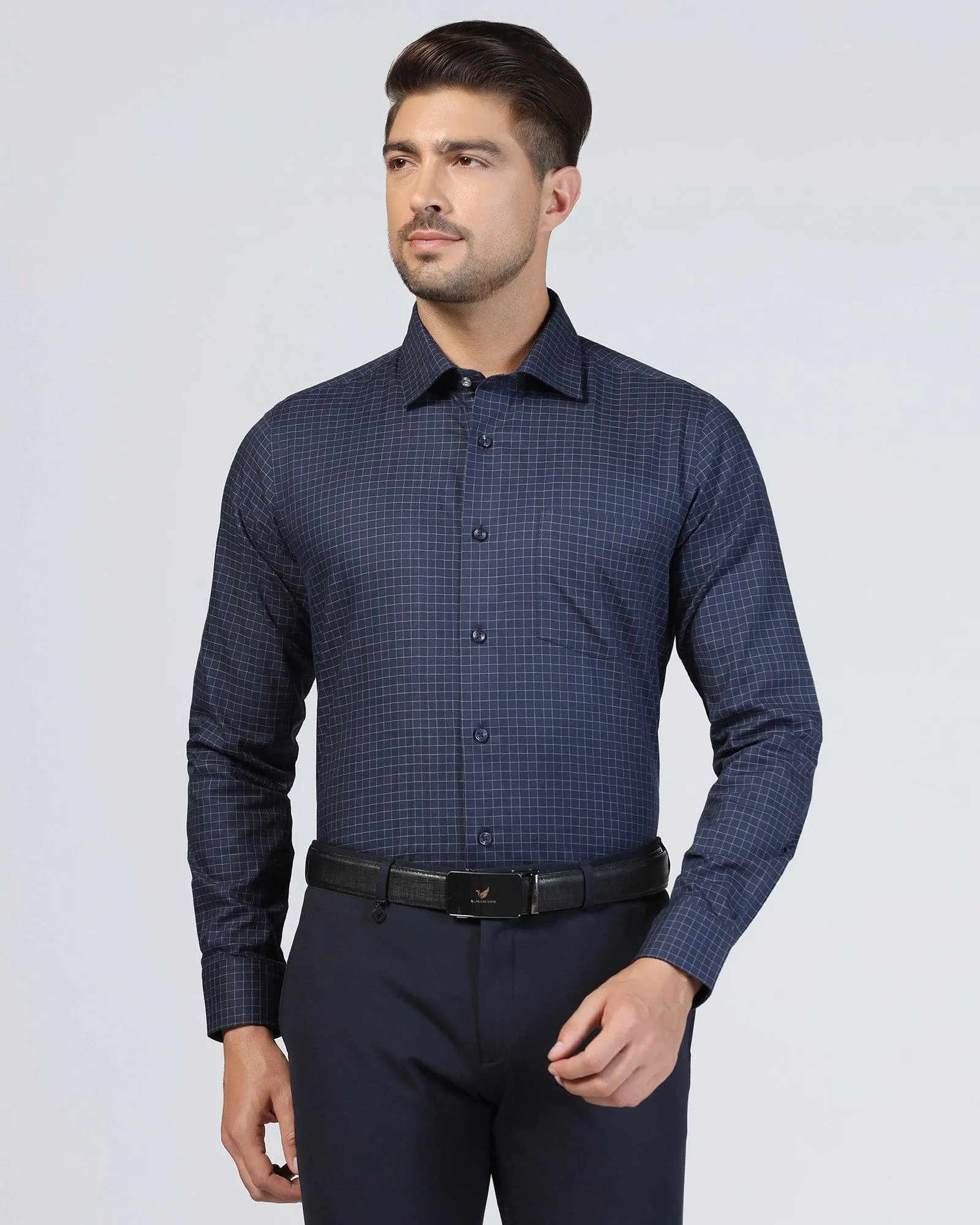 Formal Navy Check Shirt - Watson