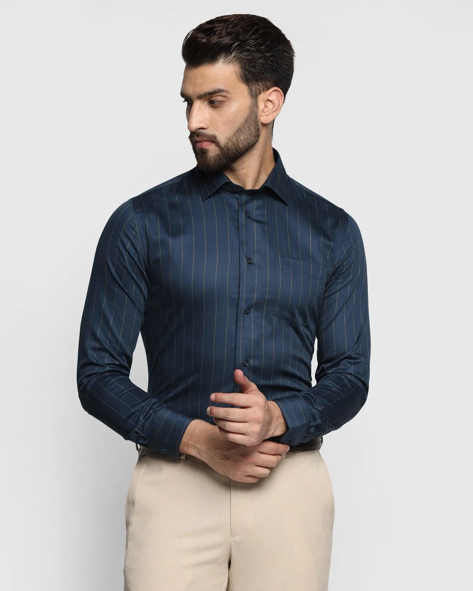 Formal Navy Striped Shirt - Hope