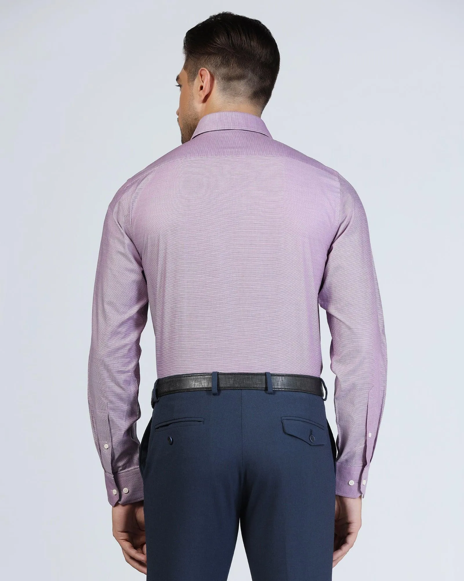 Formal Purple Textured Shirt - Robot