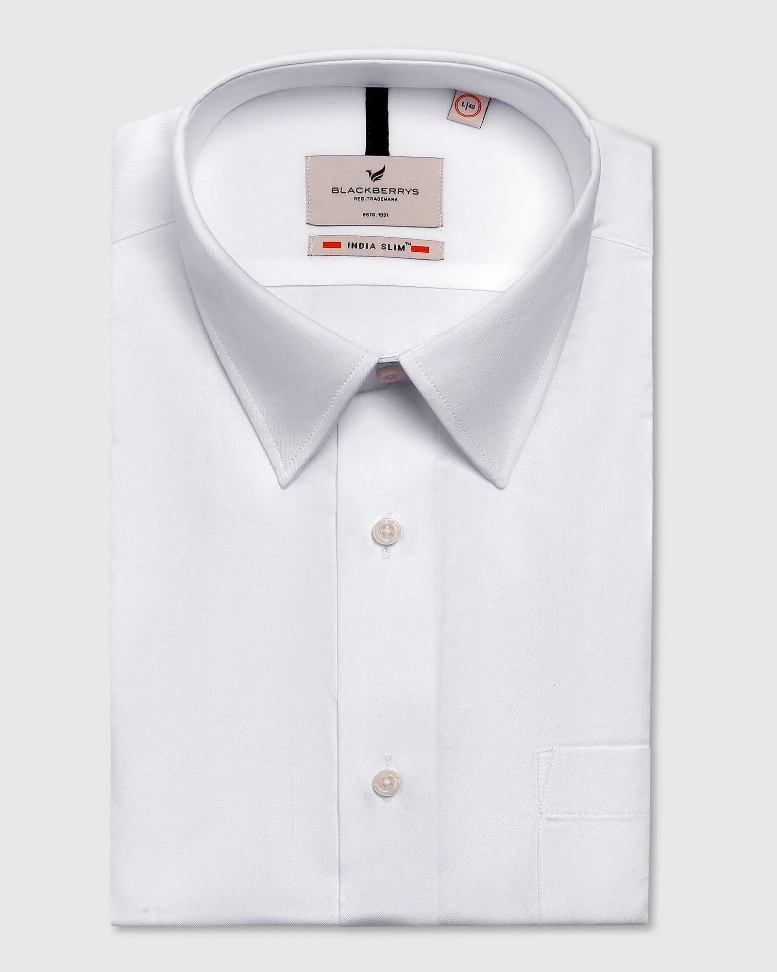 Formal White Textured Shirt - Robot