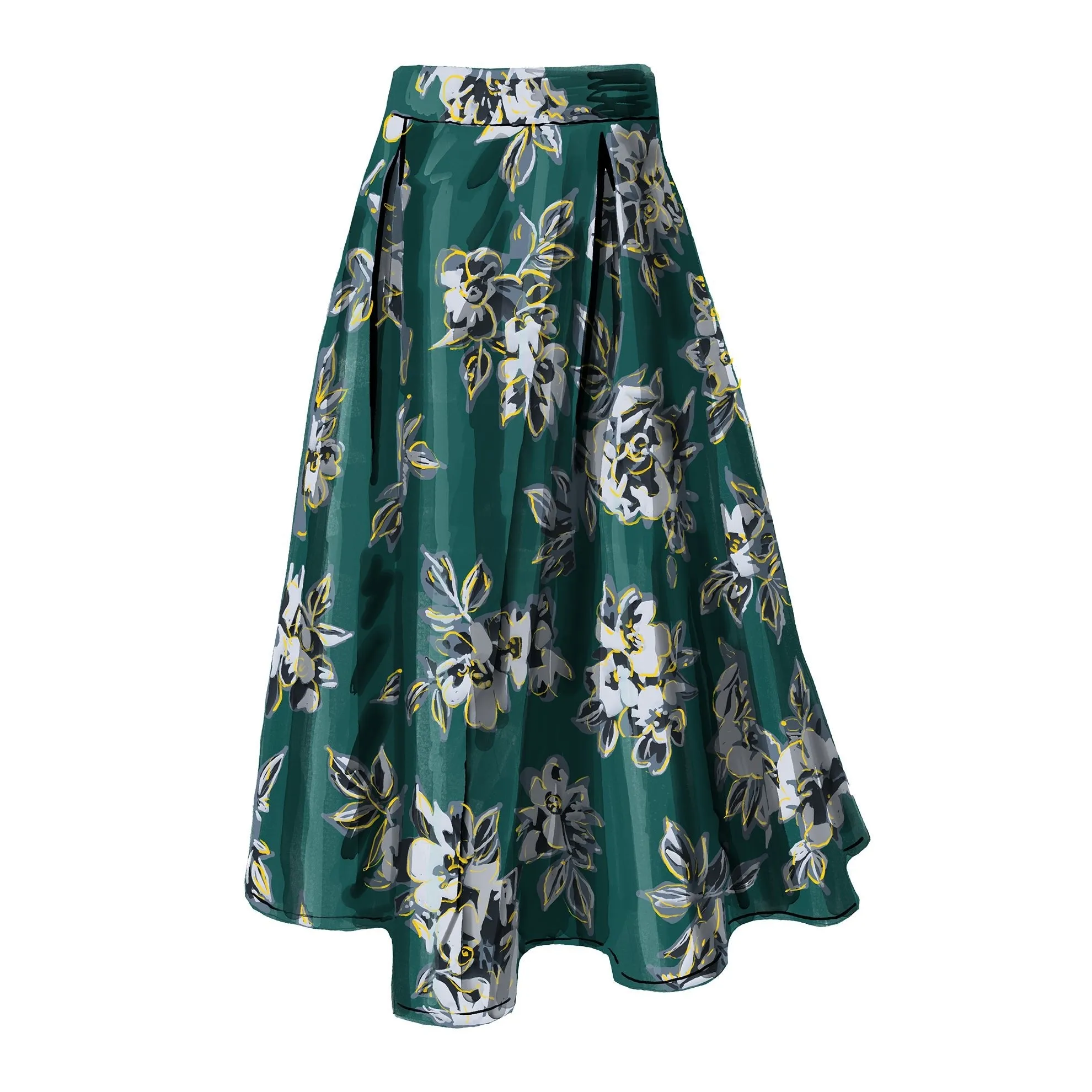 Golden Era Metallic Jacquard Skirt