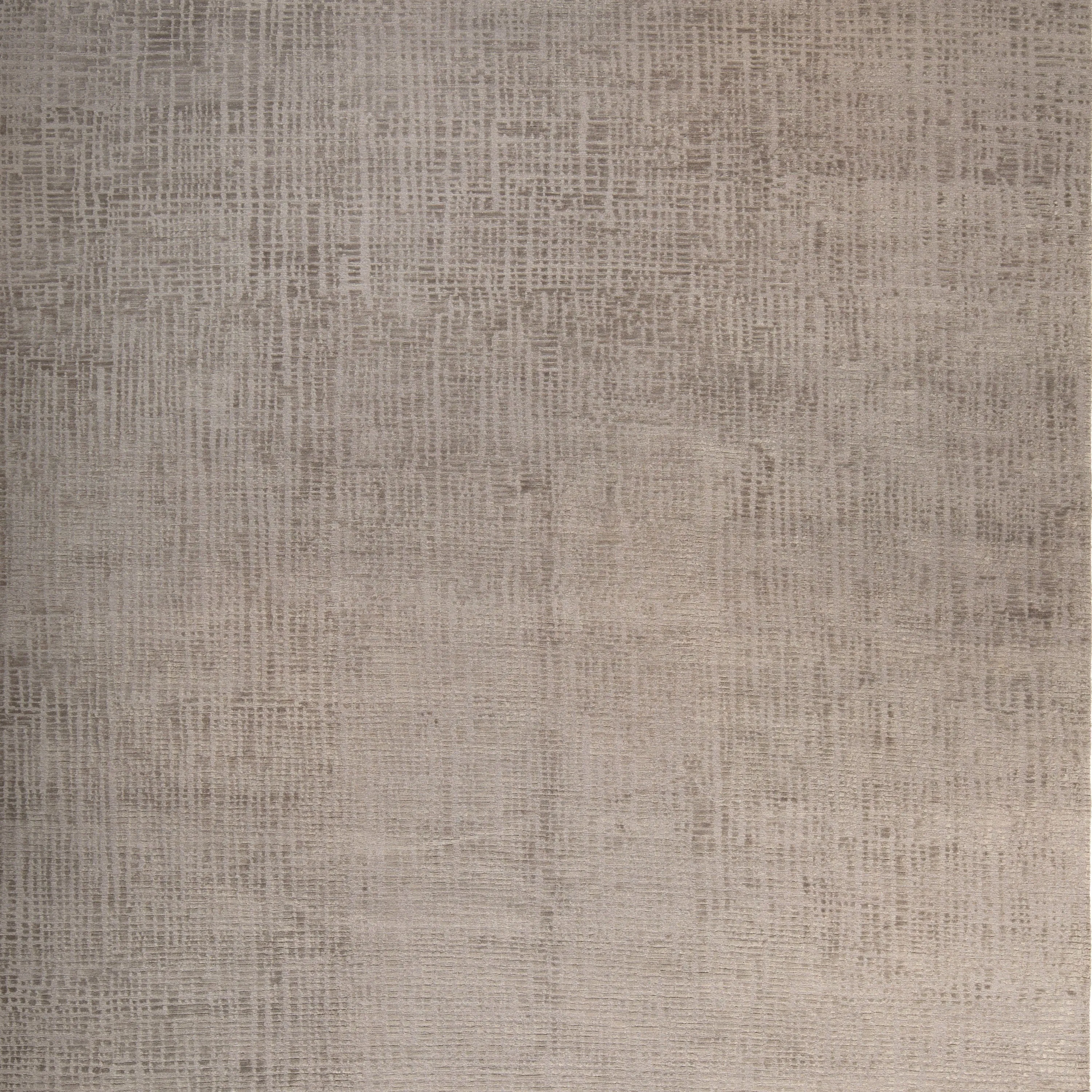 Grey Contemporary Tibetan Wool Silk Blend Rug - 10' x 14'