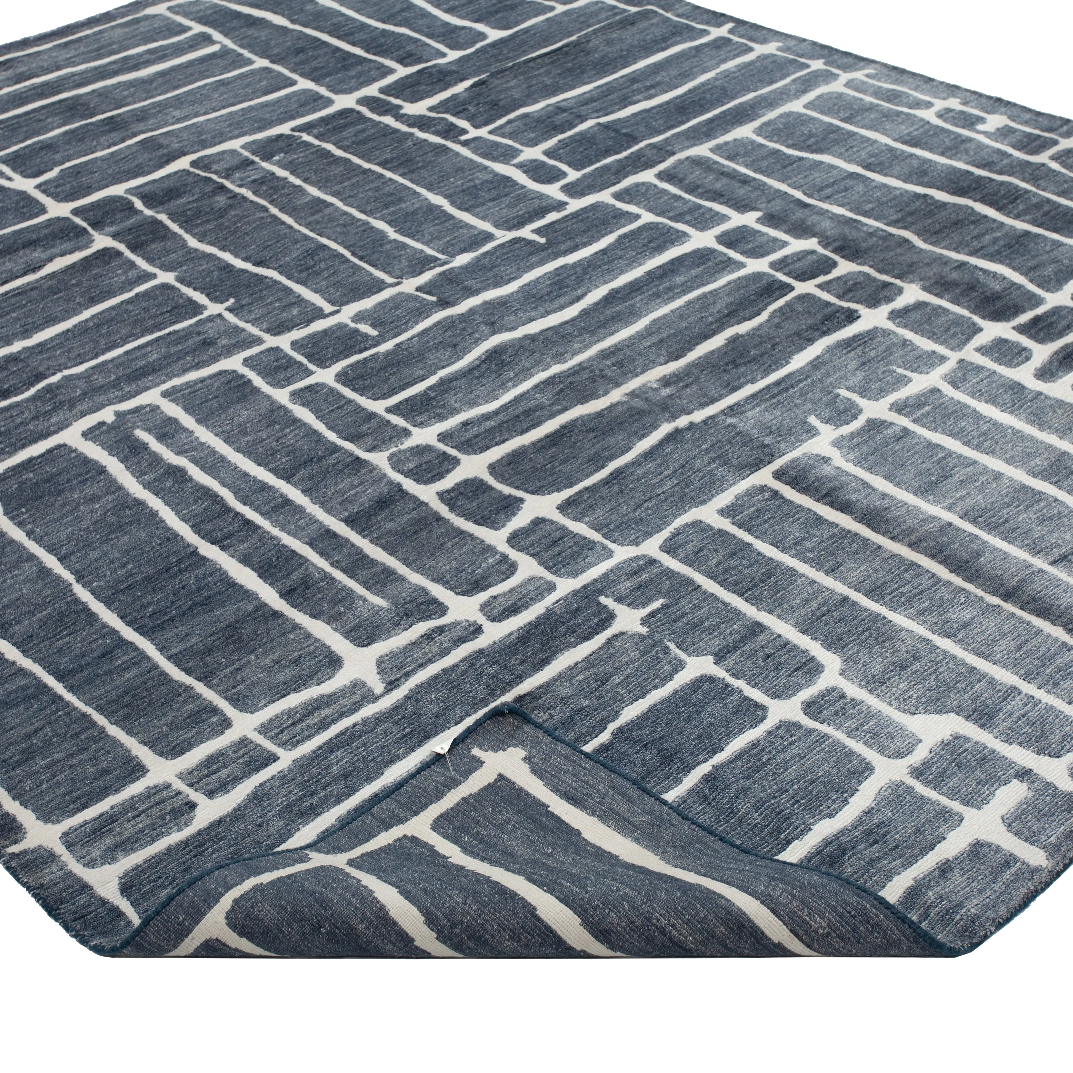 Grey Modern Wool Blend Rug - 8'1" x 10'2"