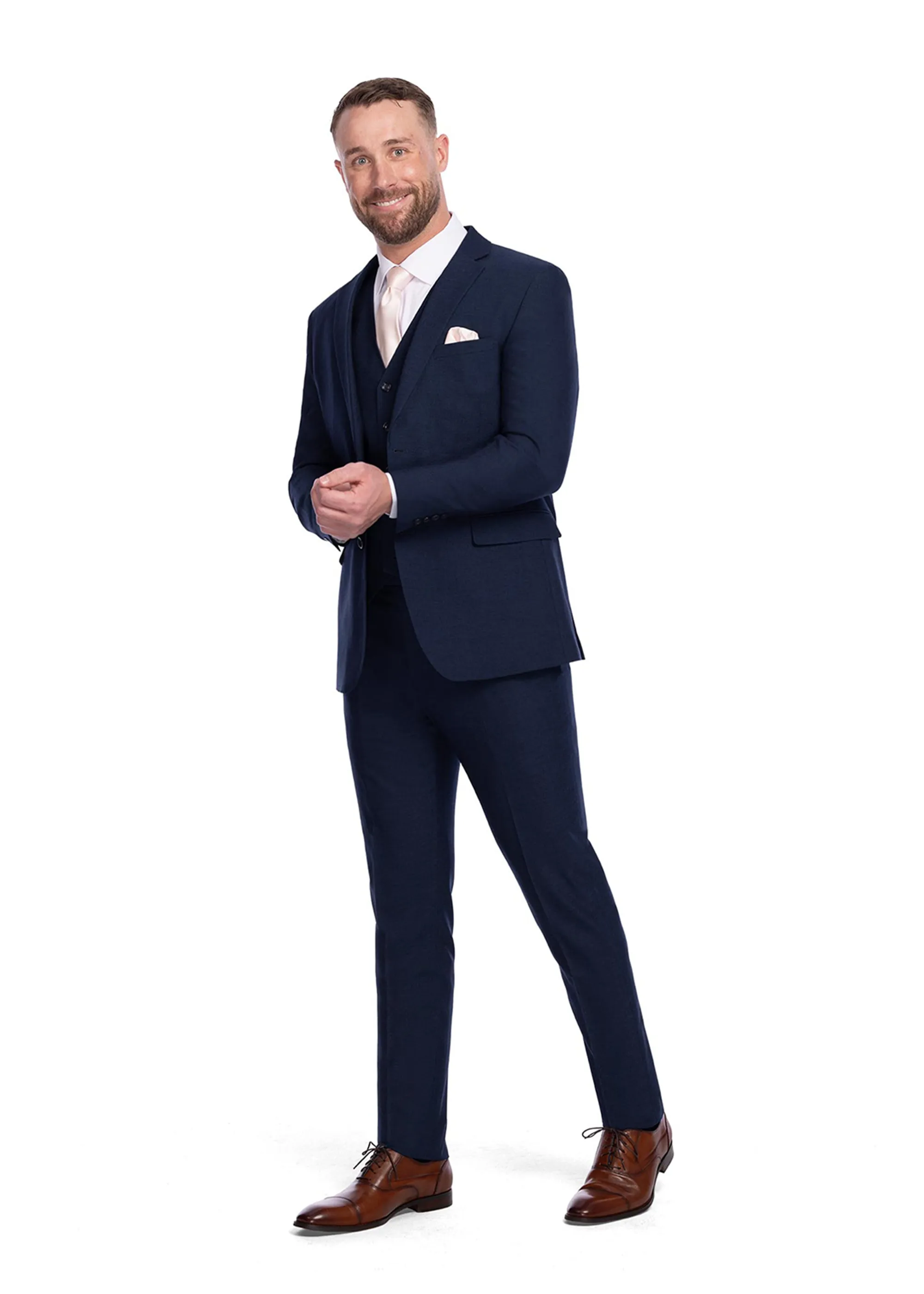 Heathered Navy Blue Suit