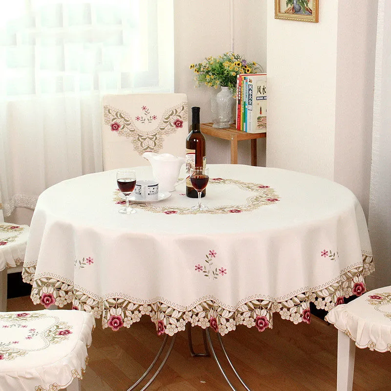 High-end embroidered tablecloth