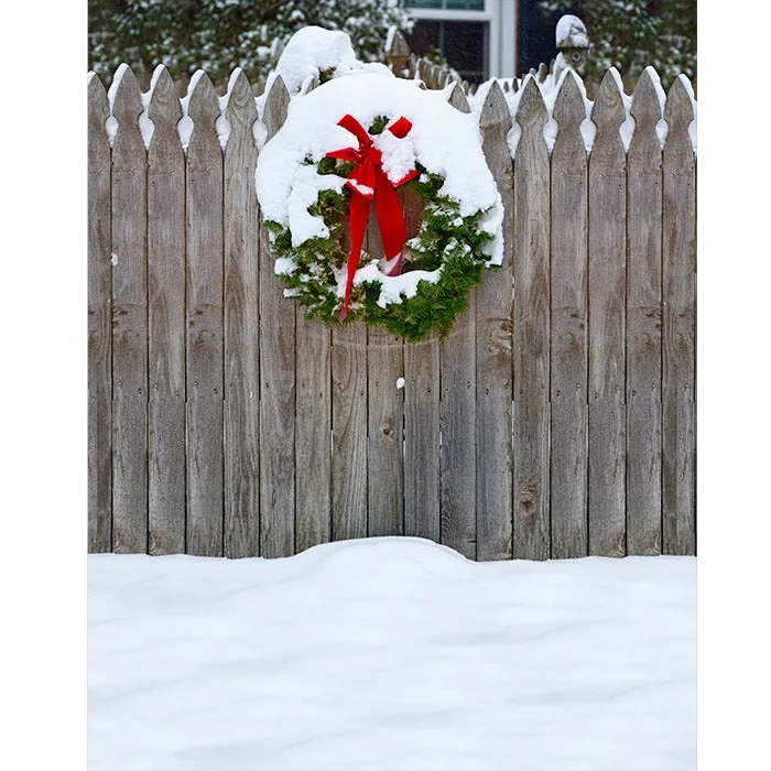 Holiday Fence Printed Backdrop