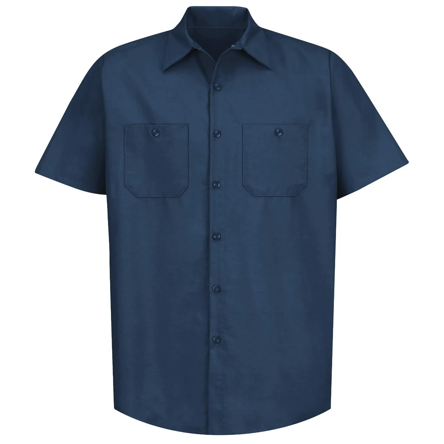 Industrial Work Shirt Short Sleeve - Navy Blue