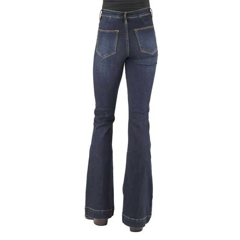 June Dark Wash High Waisted Trouser Jeans