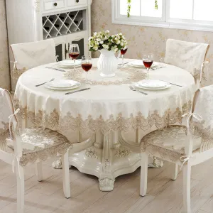 Lace round tablecloth