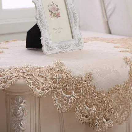 Lace round tablecloth