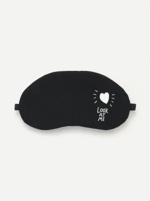 Letter Print Eye Mask