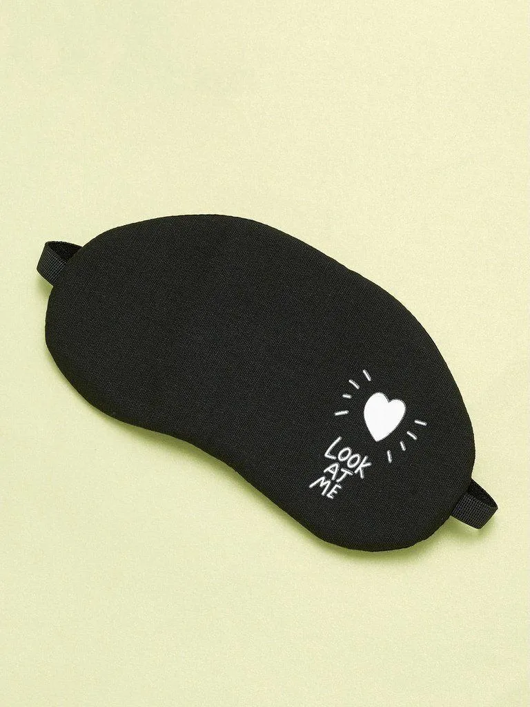 Letter Print Eye Mask