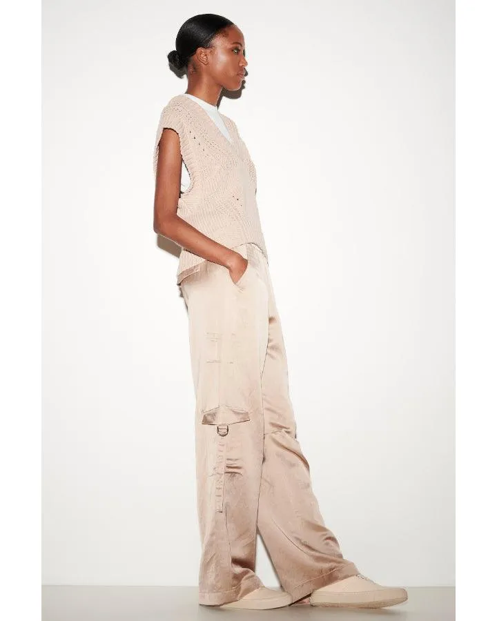 Luisa Cerano Satin Cargo Pants