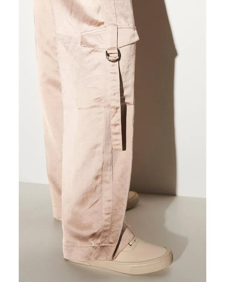 Luisa Cerano Satin Cargo Pants