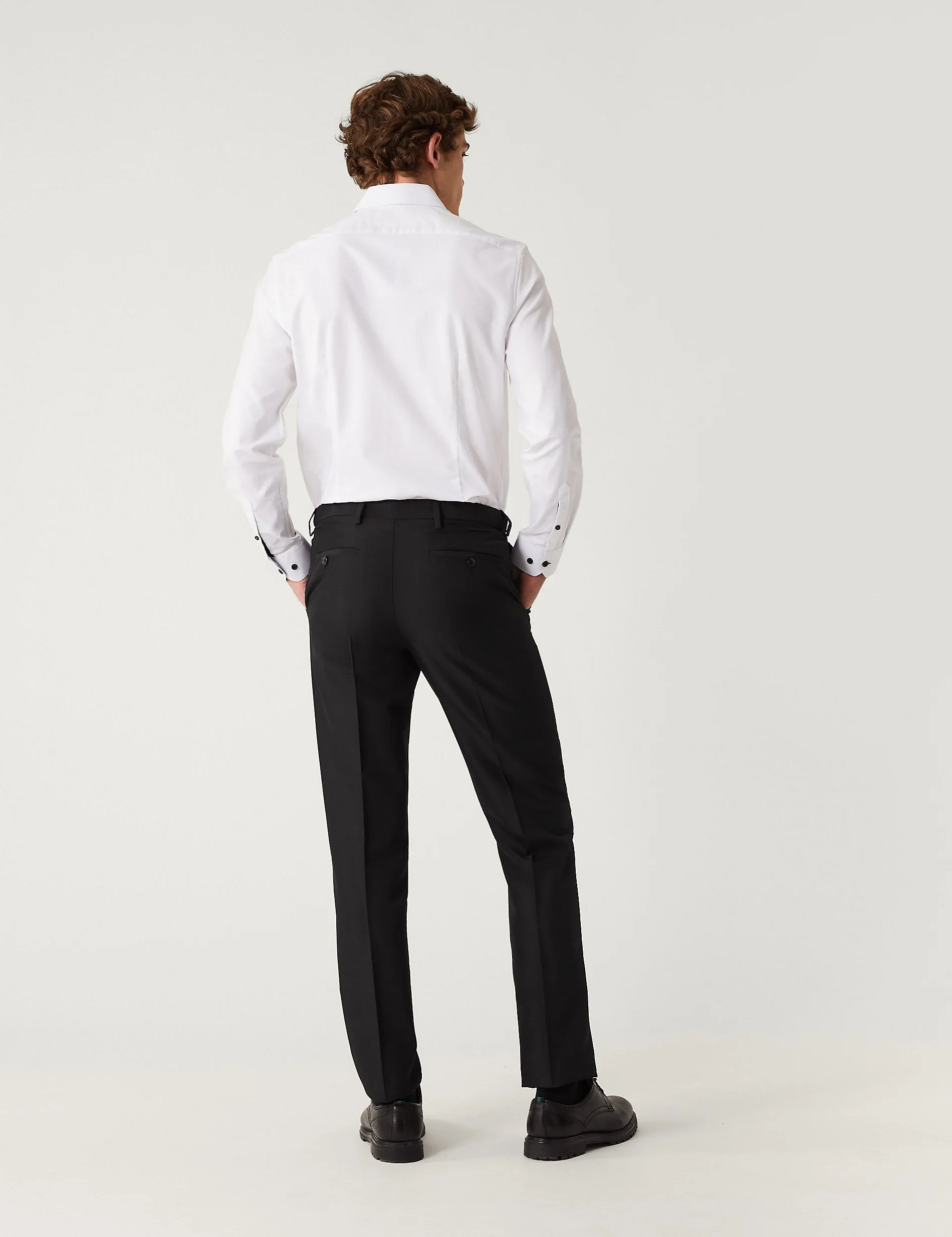 Marks & Spencer Active Waist Slim Trousers, Black