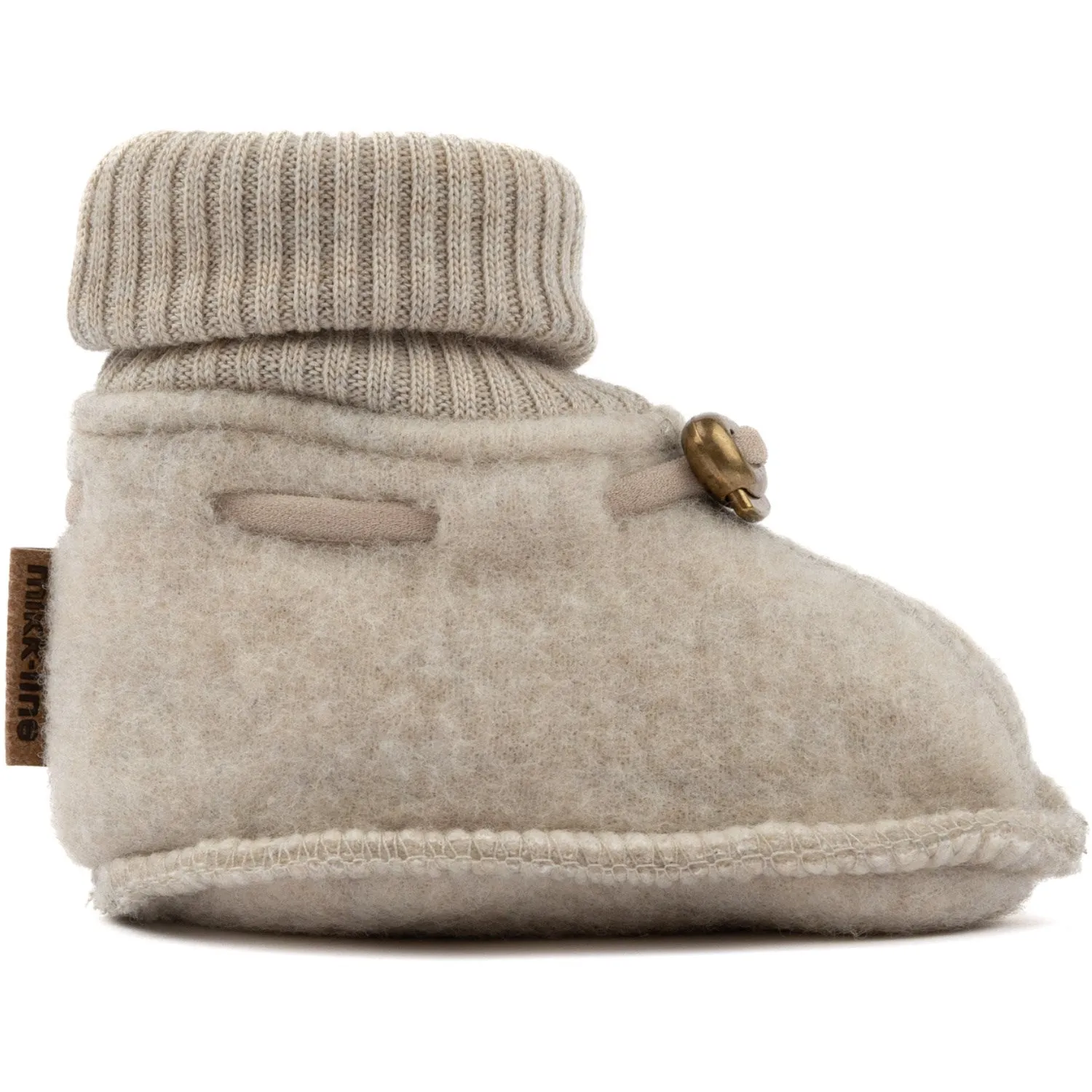 Mikk-Line Melange Offwhite Wool Footies