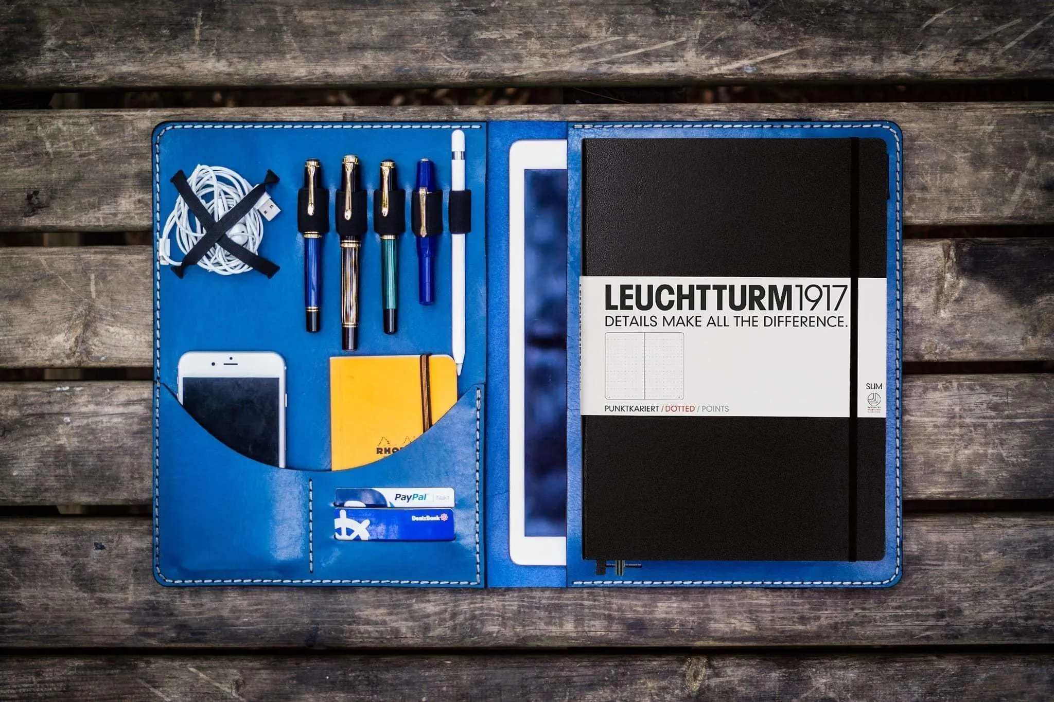 Moleskine Professional Workbook A4 Cover - Leather Compendium - Blue