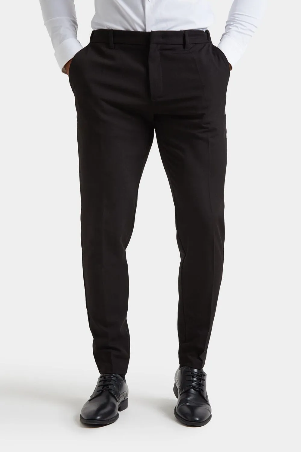 Muscle Fit Essential Trousers in Black