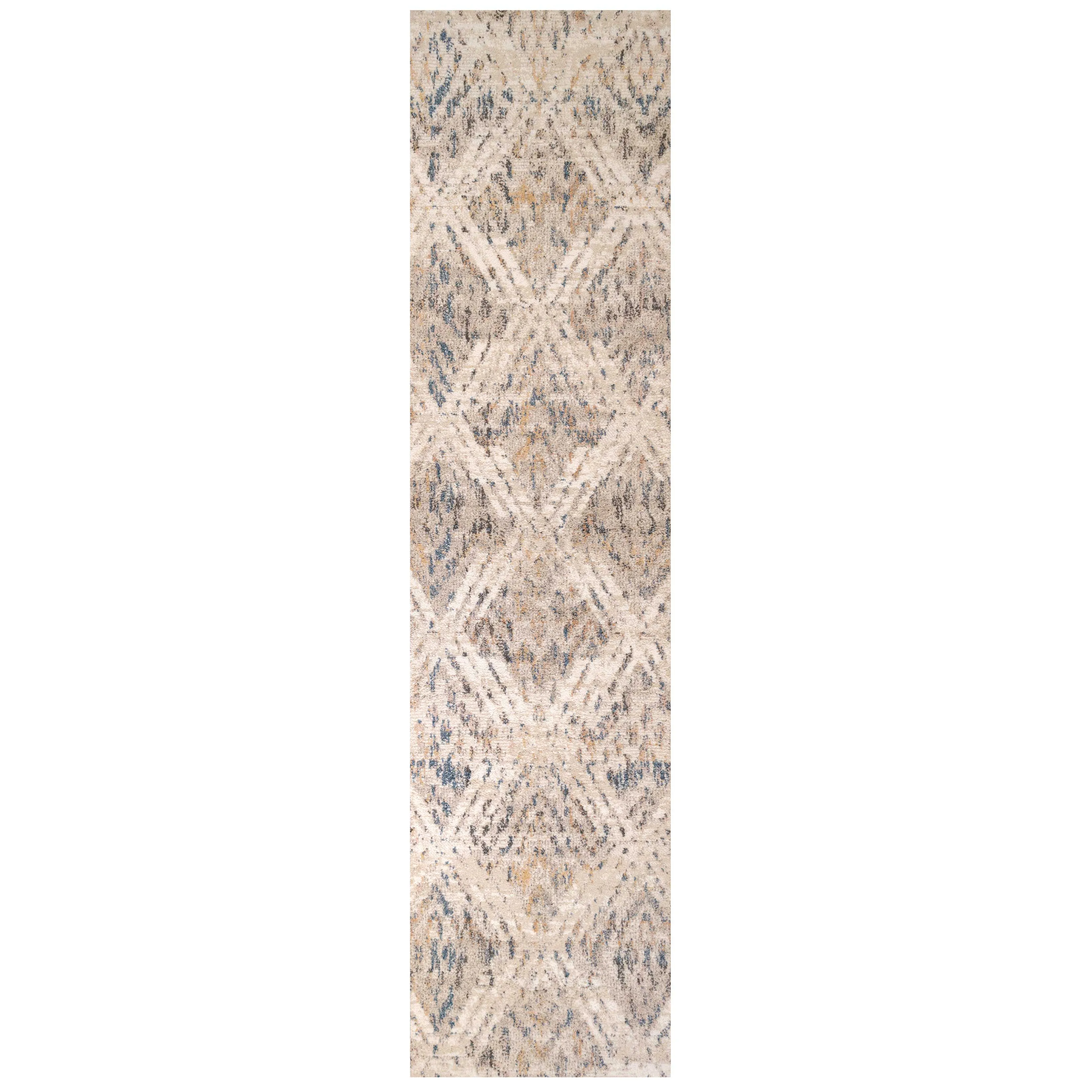 Natural Toned Diamond Hall Runner Rug