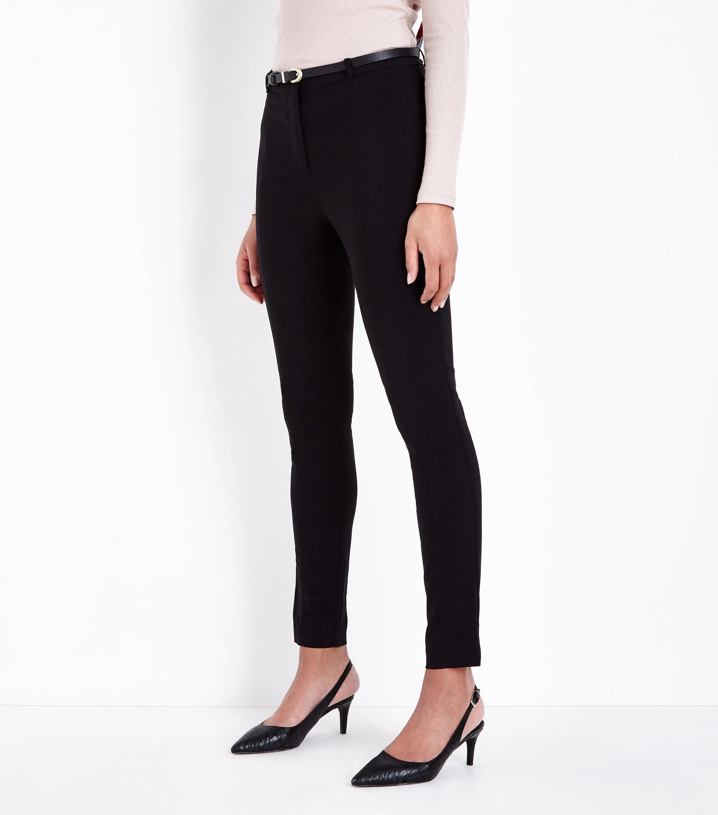 New Look Naples Black Slim Leg Womens Trousers