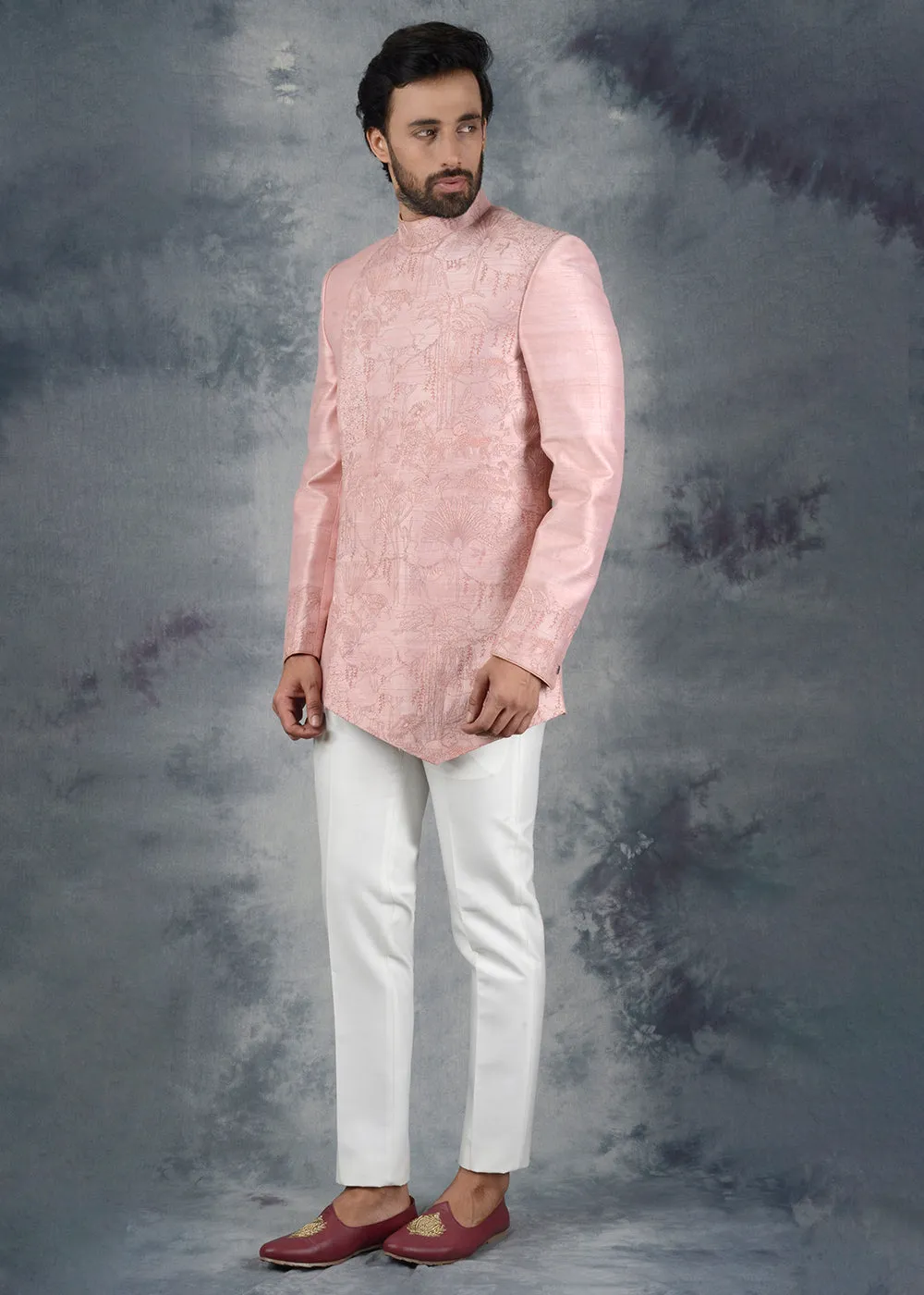 Peach Jodhpuri Suit | Siddhesh Chauhan