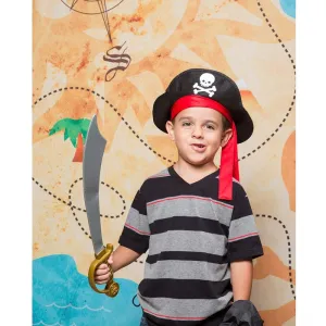 PiratesTreasure Map Printed Backdrop